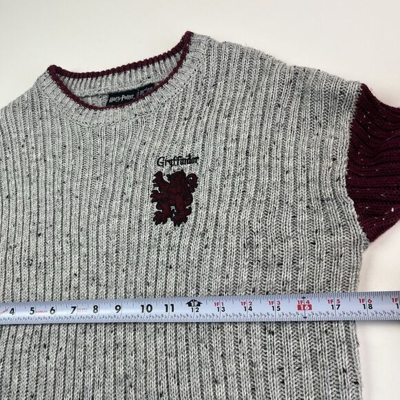 Harry Potter Gryffindor Ribbed Knit Pullover Sweater S Jumper Cosplay Quidditch - Picture 6 of 9
